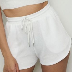 Garage White Waffle Shorts